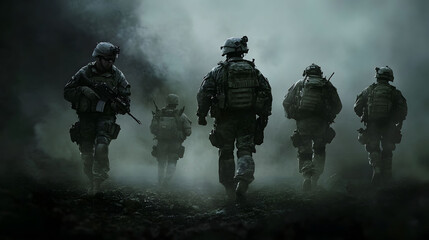 Soldiers in shadows