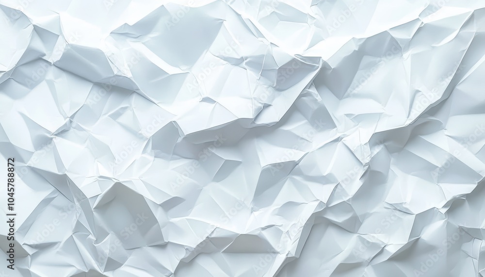 Poster abstract white origami shapes creating a textured background for artistic design