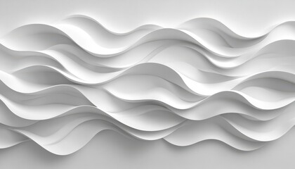 Fototapeta premium Soft white waves create a subtle glossy background for elegant design projects
