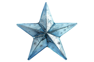 Star Displayed on Clear White Background for High-Quality Photos