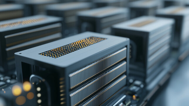Computer Processors Stacked Showing Power and Efficiency