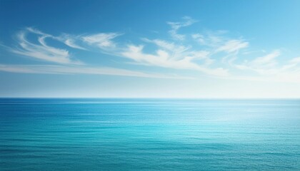 Obraz premium Tranquil Blue Sky and Water Backgrounds Serene Scenes for Creative Projects