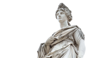 A statue of a woman with a crown on her head