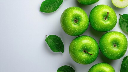 Fototapeta premium A photostock of apples sliced open, white background, fresh composition