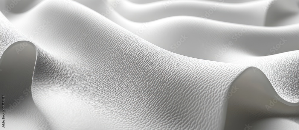 Poster a close-up view of smooth, white fabric with subtle texture and folds.