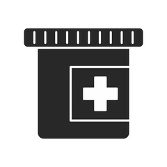 Medical care hospital silhouette elements