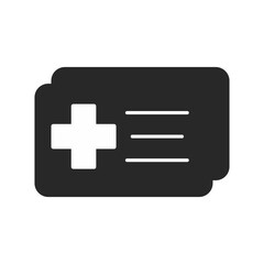 Obraz premium Medical care hospital silhouette elements