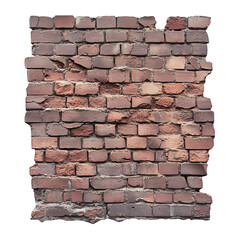 Obraz premium Brick wall, white isolate background