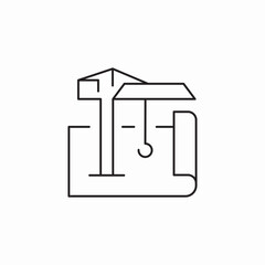 construction plan icon sign vector