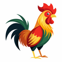 rooster isolated on white background