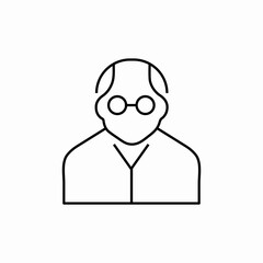 male pensioner icon sign vector