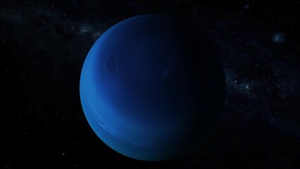 Digital Illustration of a Blue Planet in Space