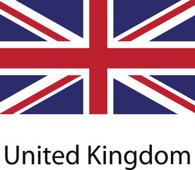 A close-up image of the Union Jack, the national flag of the United Kingdom. The flag features a red cross on a white field, superimposed upon a blue field with a red diagonal cross.