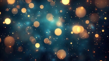 Green and gold Abstract background and bokeh on New Year's Eve. Happy Holiday Background. High Quality Image. AI generativ.