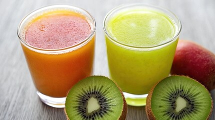 Freshly Squeezed Juice with Kiwi Slices