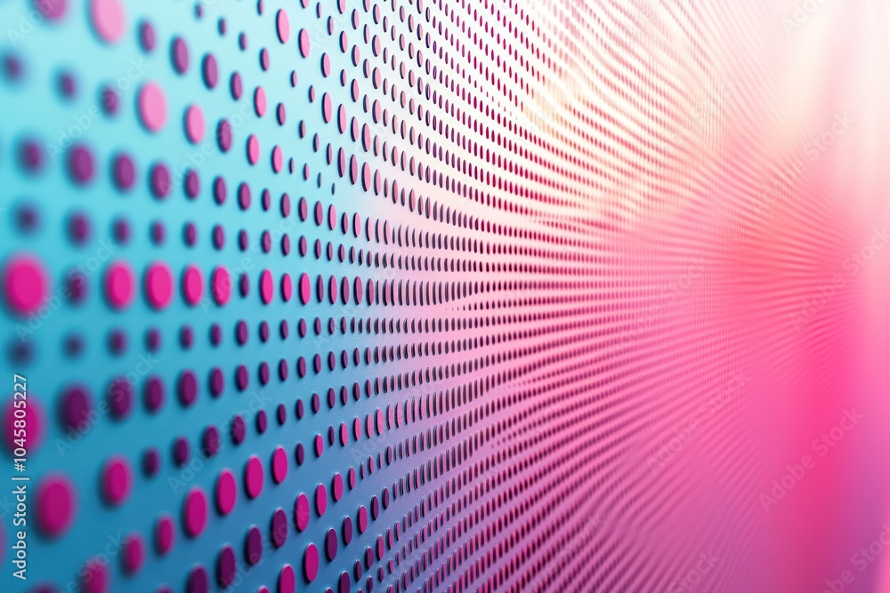 Poster abstract graphic pattern with colorful dots and gradients.