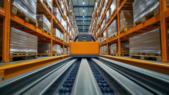 Warehouse interior showcasing storage ease and efficiency on a busy day.