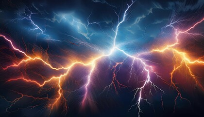 lightning bolts and electrifying lightning effect in the dynamic tilted angle style
