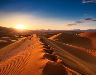 sunset in the desert