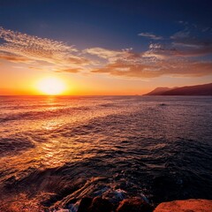 Obraz premium sunset on the sea