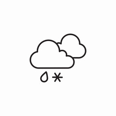 hailstorm weather icon sign vector
