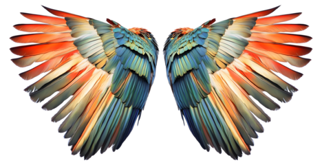 Colorful wing png angel wing png colourful bird wing png macaw bird wing transparent background image