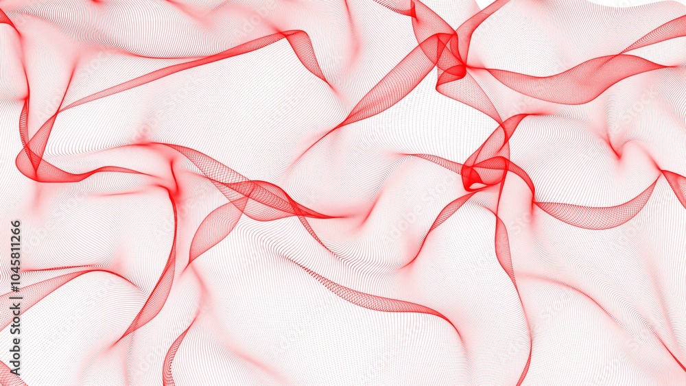 Poster abstract red wave pattern
