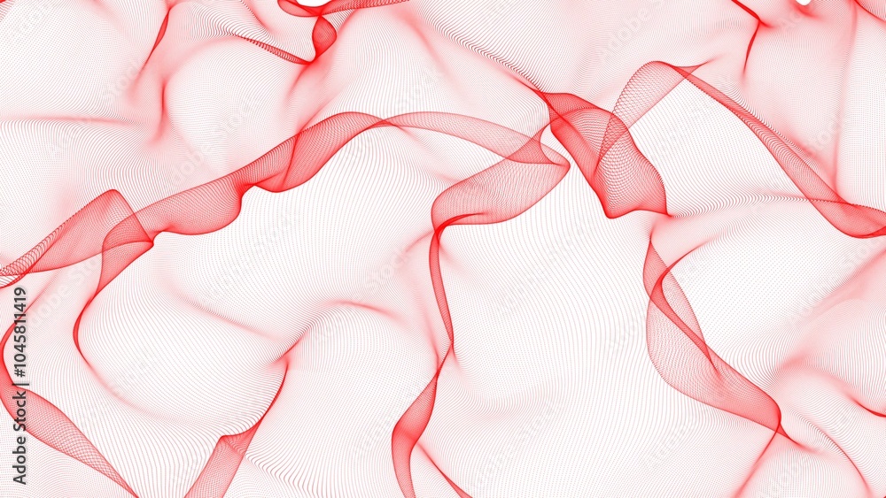 Poster abstract red wave pattern