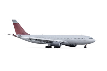 Wide body passenger airplane isolated