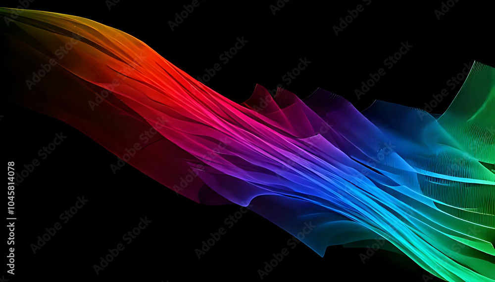 Aufkleber vibrant color gradient applied black background abstract poster design ample copy space available