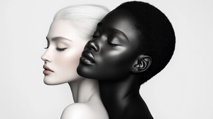 A Stunning Display of Cultural Diversity and Unity in Minimalist Fashion by Contrasting Skin Tones