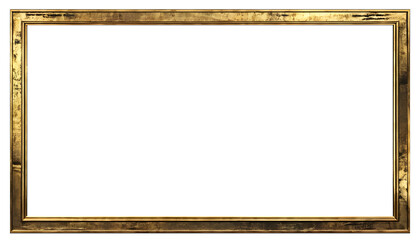 Transparent rectangular frame Golden Borders PNG