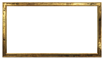 Transparent rectangular frame Golden Borders PNG