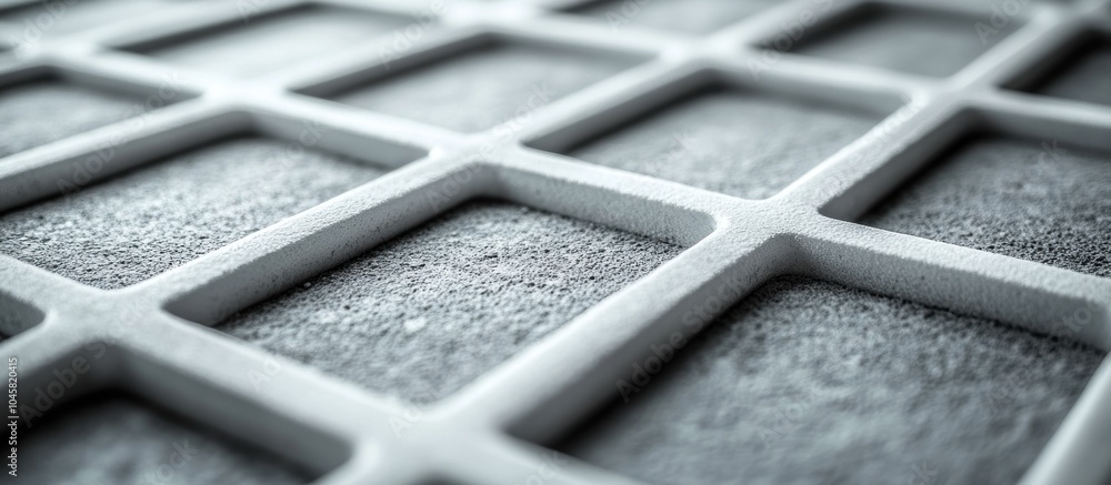 Poster close-up view of a textured surface with grid pattern, likely for industrial or design use.