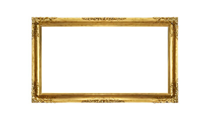 Transparent rectangular frame Golden Borders PNG