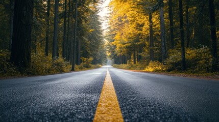 Fototapeta premium A Road Through the Woods