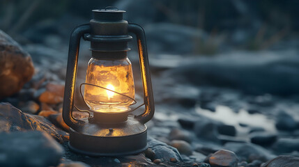 Hand Lantern: Vintage lantern, ideal for outdoor adventures or decor.  
