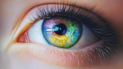 Fototapeta premium Close Up of a Colorful Eye