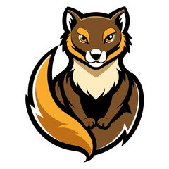 mascots logo of pine marten