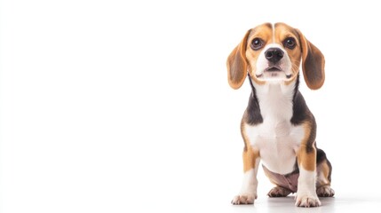 Adorable Beagle Sitting