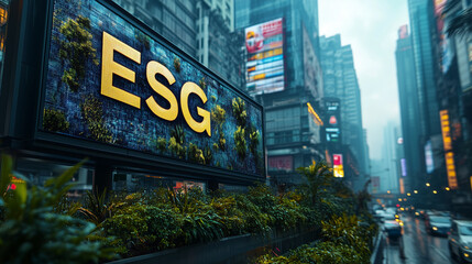 Obraz premium A futuristic urban landscape with 