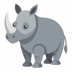 rhinoceros  cartoon coloring page