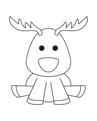 Christmas baby deer. Animal. Christmas. Vector. Illustration. cartoon