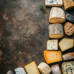Fototapeta premium Cheesy goodness in hard or soft varieties