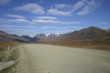 road in the mountains of Alaska