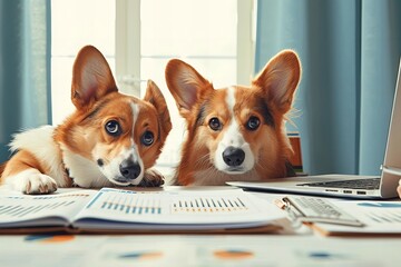 Analyzing Data and Preparing Financial Reports: Business Professionals Utilize Laptop Screen with Charts, Graphs, and Dashboard