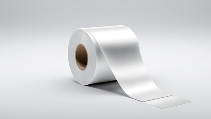 Photorealistic silk tape mockup, great for presenting packaging designs, branding concepts, or product labels in a professional, stylish way.