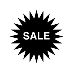 Sale label silhouette icon with simple and modern design for business web