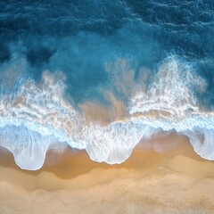Fototapeta premium Top-down view of a beach