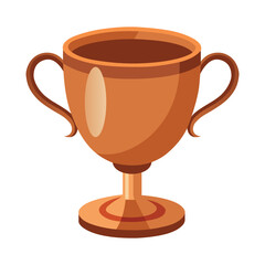 Illustration of Copper Cup Isolated on white